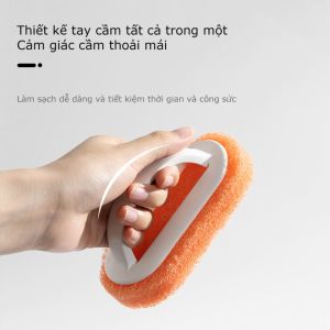 Bàn chải cọ rửa nhà bếp có tay cầm tiện lợi， Với Chất Liệu Bọt Biển Dễ Dàng Đánh Bay Các Vết Bẩn-CA666