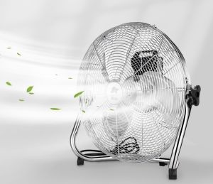 10 16 20 Inch Industrial Floor Fan Metal Blade Electric Fan Powerful Desk Fans 3 Speed Strong Wind 130° Adjustment Stand Ground Fan Desktop Fan for Home Office Warehouse Factory