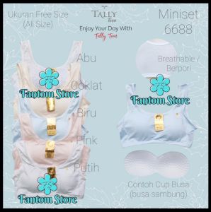 TALLY 6688 - MINISET BRA ANAK PEREMPUAN DENGAN CUP BUSA YG BISA DILEPAS