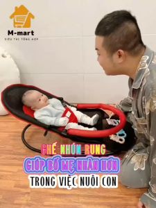 Ghế rung nhún cho bé có thú treo đồ chơi ghế rung giúp bé ngủ ngon