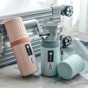 Tooth Cup Portable Gargle Cup Travel Large Toothbrush Toothpaste Tooth Brushing Utensil Storage Box Wash Cup Suit Student