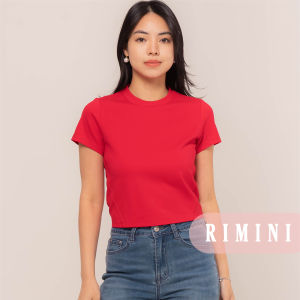 RIMINI - Atasan Basic Crop Wanita Lengan Pendek Sizw XS-3XL - Nommi Top 5H225060-1