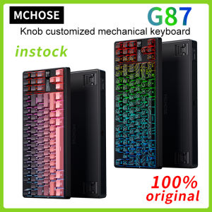 MCHOSE G87 Customized Mechanical Keyboard Gasket Structure Wireless Tri-mode Knob 10000mAh Hot Swap RGB E-sports Gaming Keyboard