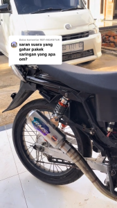 Knalpot SLENCER RMS GP1 silencer Black Untuk Gl Vixion Cb Herex sarangan 1/4 Sarteng Suara Motor