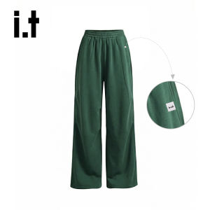 High Waist Draping Green Loose Wearable Casual Pants