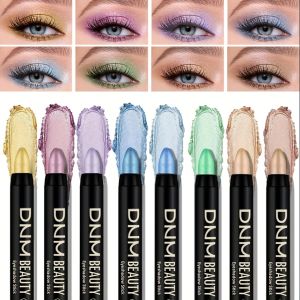 8-Piece Metallic Eyeshadow Stick Set -Champagne Glitter & HighlighterWaterproof Long-Lasting Eye Makeup In Brown Coral Blue G