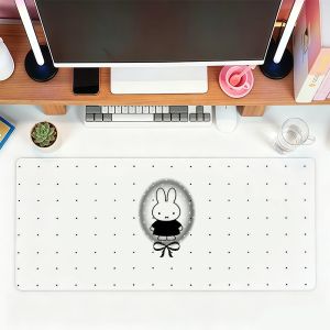 Miffy | Tấm Lót Chuột Lớn M-Miffy Dễ Thương Dành Cho Văn Phòng Và Chơi Game Chống Trượt Chống Thấm Nước Kèm Đệm Kê Cổ Tay