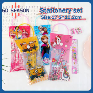 5 in 1 Childrens Pencils School Supplies stationery set giveaways Stationary Set For Kids Gif Box