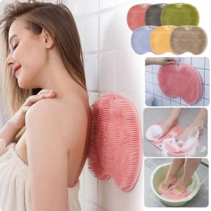 AOVOC NEW Foot Wash Brush Rub Back Sucker Brush Bathroom Tool Foot Massage Pad Shower Massage Non Slip Bath Pad Foot Wash