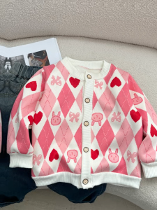 [🚚จัดส่งจากกรุงเทพฯ] เด็กเสื้อสเวตเตอร์ถักเหมาะสำหรับอายุ 3-12 ปีรูปแบบการ์ตูนน่ารักสบายและอบอุ่นแจ็คเก็ต