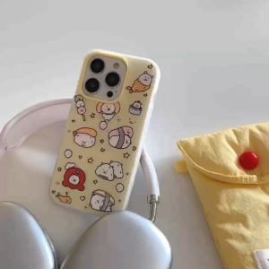 หมีการ์ตูนที่ดูขี้เหร่ เคสเจลลี่ 2-in-1 สำหรับ iPhone 11 12 13 14 15 16 Pro Max Plus ปกป้องกันตกหล่นสำหรับเคส iPhone 13