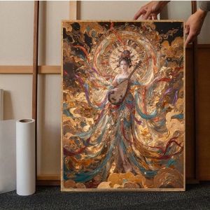 Kayou | Painting By Numbers on Canvas Kit for Adults Dunhuang Goddess  Drawing Acrylic Paint Oil Picture of Coloring By Numbers Art