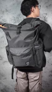 Rev Store - SHANKS Tas Backpack Casual Full Black Waterproof - Tas Ransel Punggung Sekolah Anti Air