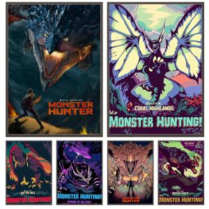 Game M-Monster Hunter Poster Versatile HD Waterproof Wall Art Self-Adhesive Decor for Any Space Ideal Gift
