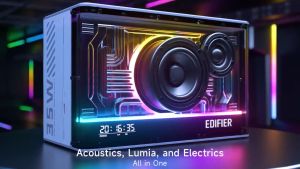 Edifier QD35 - Tabletop Bluetooth Speaker | 35W GaN charger | AUX In | USB A | Gallium Nitride Smart Charging | Hi-Res