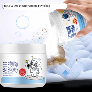 Bio-Enzyme Bubble Laundry Powder 250g Active Oxygen Stain Remover Whitens Clothes Removes Yellow Stains Eco-Friendly Clothes Cleaner