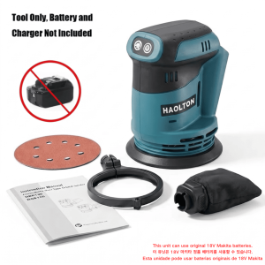 Makita 18V HAOLTON DBO180Z 18V Brushless Cordless Rechargeable Disc Random Orbital Sander Woodworking Sanding Putty Polishing
