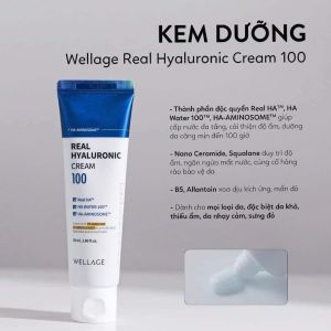 [15-17.07| HĐ TỪ 149K CÓ QUÀ] Kem Dưỡng ẩm Làm Dịu Da Wellage Real Hyaluronic Cream 100