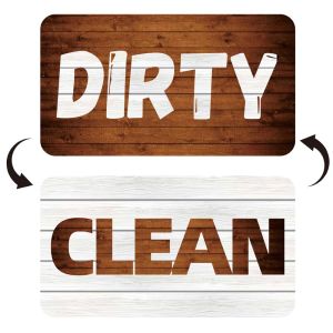1-3pcs clean dirty dishwasher magnetic indicator sign double-sided flip magnet sticker for kitchen laundry washing machine