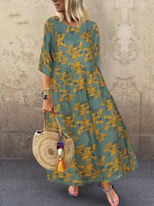 Womens Comfortable Loose Short Sleeve Dress Fashionable Spring Season Single Piece Other Material 100% Quality Garment