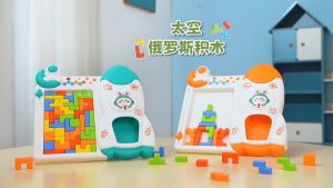 Blocks Puzzle Brain Teasers Toy 3D Russian Blocks Montessori  Educational Toy Pattern Blocks Gift for 4 5 6 7 Year Old Boys Girls