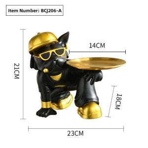 Bulldog Decorative Resin Key Tray