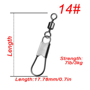 FishTrip Fishing Swivel Snap Barrel Swivel with Interlock Snap Stainless Steel Quick Change Fishing Clip with Rolling Swivel