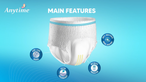 Anytime Adult Diaper Pull Up Pants Mega Value Pack Carton Size M/L/XL/XXL (Anti-Bacterial Ultra Care)