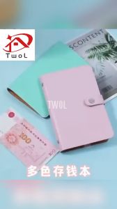 TWOL SHOP 1pcs A6 100 Days Envelope Challenge Budget Binder Money Savings Notebook Cash Storage Book Large capacity