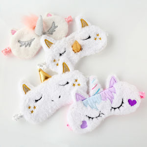 Sleeping Mask for Kids Adult Cartoon Unicorn Party Anime Sleeping Eye Bands Rainbow Pony Cute Plush Eyepatchs Exquisite Gift