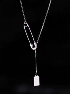 Corinna Niche Design Necklace Temperament Simple Pin Necklace Women Light Luxury Cold Style Neck Chain