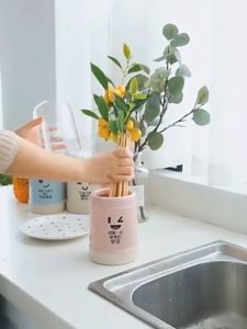 FinDee กล่องเก็บช้อนส้อม กล่องเก็บตะเกียบ มีฝาปิดกันฝุ่น น่ารัก chopsticks storage box