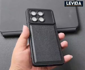 Luxury Case Leather Pro Kamera Black Poco X6 Pro 5G