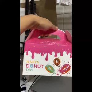 12/24pcs Donut Theme Birthday Party Lollipop Dessert Sweet Candy Land Loot Box Lootbag Lootbox Candybox