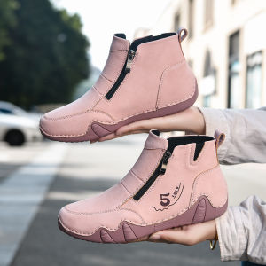 New Spring Women Ankle Boots Outdoor Casual Walking Boots Fashion Comfortable Womens Shoes High Top Autumn Womens Sneakers