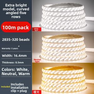 RUILUO | Ultra-Bright Waterproof LED Strip Light 220V