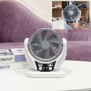 พัดลมโซล่าเซลล์ พัดลม พัดลมแคมป์ปิ้ง 6 นิ้ว พร้อมแผงโซล่าเซลส์ หลอดไฟ LED 2 แบตเตอรีความจุสูงในตัว ลมแรง เสียงเบา พัดลมตั้งโต๊ะ พัดลมพกพา พัดลมปรับระดับ พัดลมไฟฟ้า โซล่าเซลล์ พัดลม พัดลมอัจฉริยะ พัดลมโซล่าเซล พัดลมแสงโซล่า พัดลมตั้งพื้น solar fan