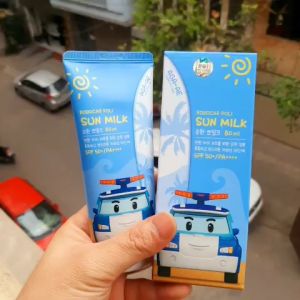 Kem chống nắng dịu nhẹ cho trẻ em POLI Sun Milk SPF50+ Hàn Quốc 80ml