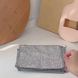 Metal Wire Cleaning Cloth Mesh Non-oiled Wipe Kitchen Stove Dish & Pot Cleaning Cloth