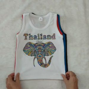 Paint mylove เสื้อกล้ามเด็ก เสื้อยืดเด็กTahilandงานสกรีน ผ้าCotton100%.ใส่ได้ทั้งชายและหญิง(0-12ปี)