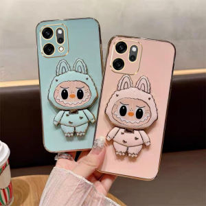 New Phone Case OPPO Reno14 Pro Reno14 F Reno 14F Pro 5G Hot Cute Cartoon Fashion Rabble Labbu Anti-fall Soft Casing with 360° Rotating Mirror Stand 2025