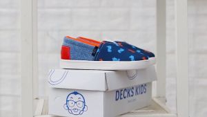 SEPATU ANAK DECKS KIDS HAMADA DINO BLUE SIZE 22-31