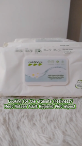 Nateen Adult Wipes 99% Pure Water - Hypoallergenic Extra Thick Large Wipes for Sensitive Skin (40 pcs/pack)