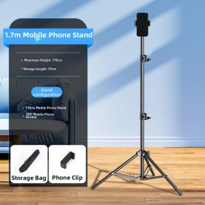 Multifunctional Stable Tripod Stand for Streaming Photography Video with Anti-shake and LED Light