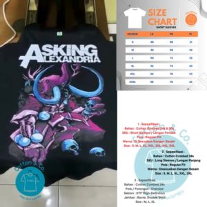 Kaos Premium Combed 24s: Baju Berkualitas Tinggi untuk Pria & Baju Band ASKING ALEXANDRIA
