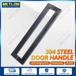 Extra Thick 304 Stainless door handle Matte Anti-fingerprint wood door handle brushed metal glass door handle