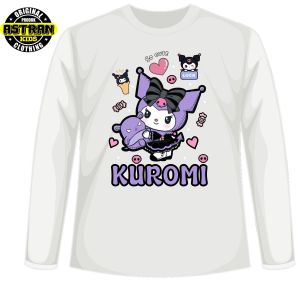 Kaos Anak Kuromi Cute Lengan Panjang/Usia 1-14 Tahun/Catton Combed 30s