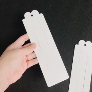 Set 50 Tag kẹp dài kt 220x63mm Thẻ Giấy Dài Trưng Bày Kẹp Tóc / Vòng Tay / Dây Buộc Tóc Trang Sức