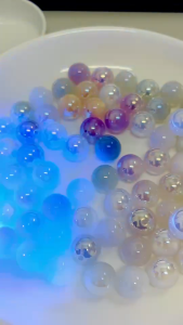 ลูกปัด สี ขาวครีม เปลี่ยนสี ขนาด 16mm ของตกแต่งชิ้นงาน ร้อย สร้อย กำไล พวงกุญแจ อุปกรณ์งานฝีมือ DIY