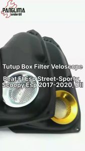 Box Filter Veloscope Beat FI eSP Street-Sporty 2014-2020 K25G-K81 & Scoopy eSP K93 2017-2020 & Vario 110 eSP 2015-2019 eSP Tutup Cover Penutup Udara Variasi Rapat Rapet Tertutup Bolong Corong Velocity